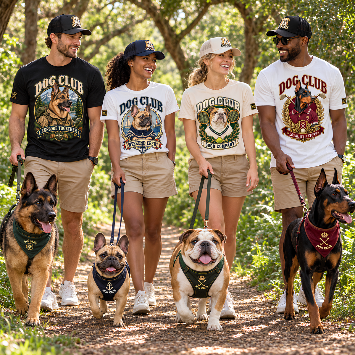 Dog wearing Dog Club apparel