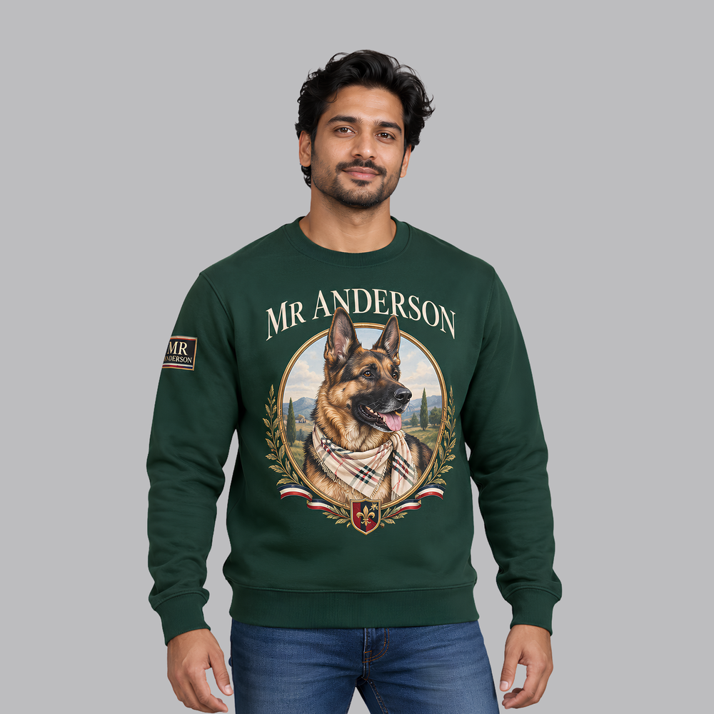 MR ANDERSON™ Men’s German Shepherd Crest Sweatshirt – Green
