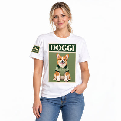 DOGGI™ Polo Club Corgi Women's Tee | White